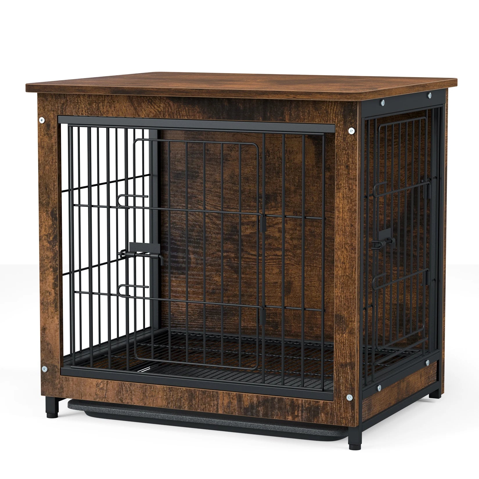 Vintage Dog Cage End Table Indoor Wooden Kennel Pet Crate