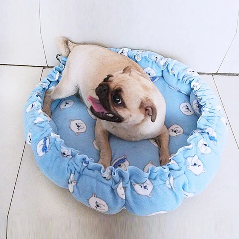 Round Dog Cat Bed Basket