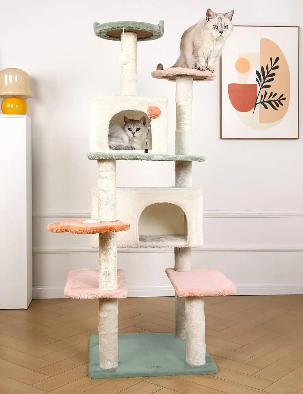 Flower Cat Tree Tower Condo Furniture Apartment