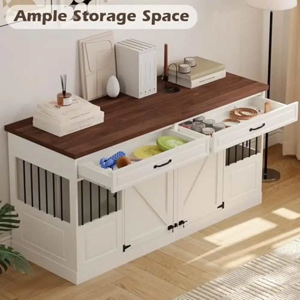 Modern Crate Furniture with Divider and Storage Drawers for Pet ...