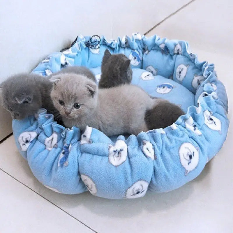 Round Dog Cat Bed Basket