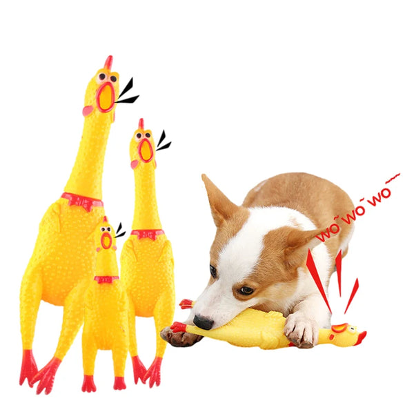Screaming Chicken Squeaky Dog Toys
