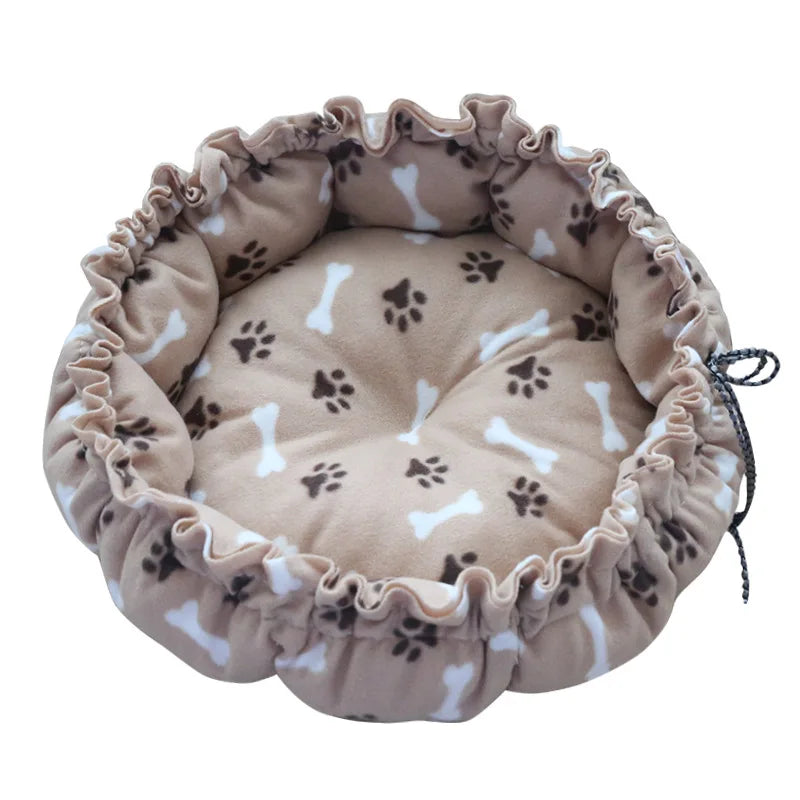 Round Dog Cat Bed Basket