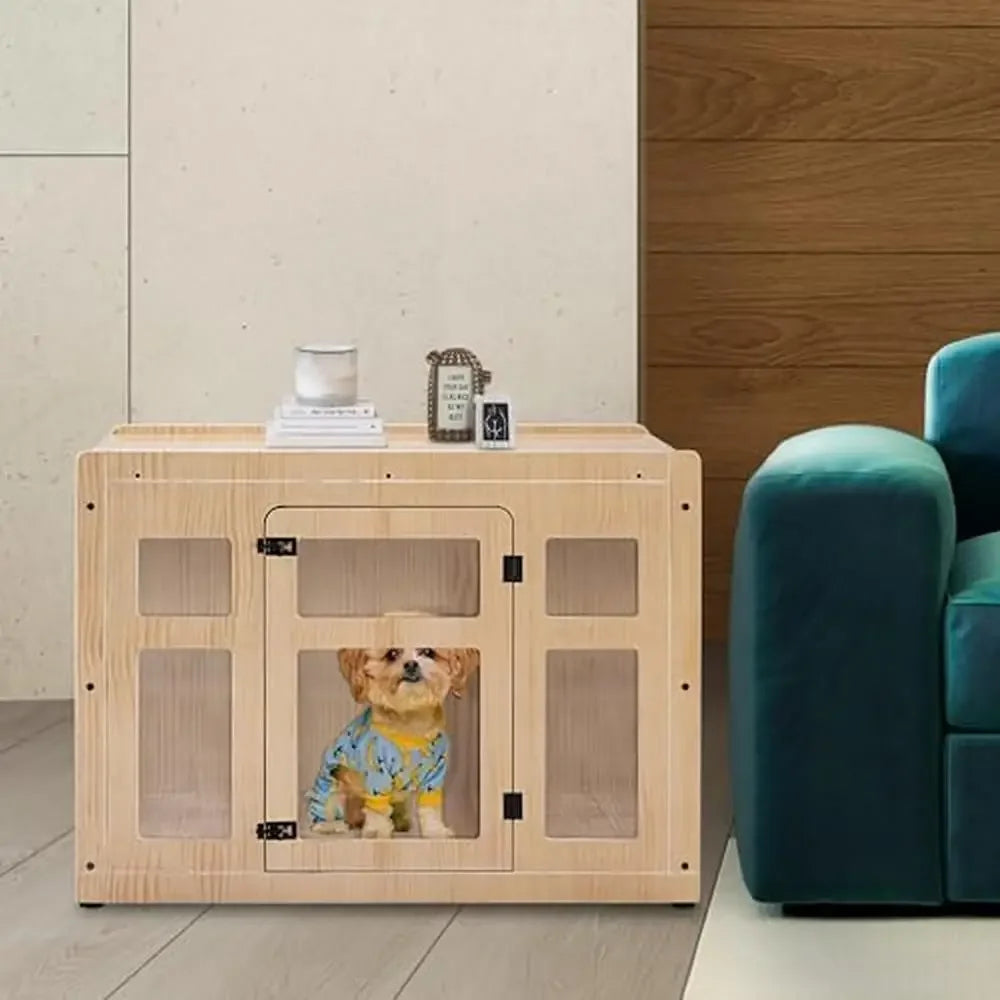 End Table Wooden Dog Crate