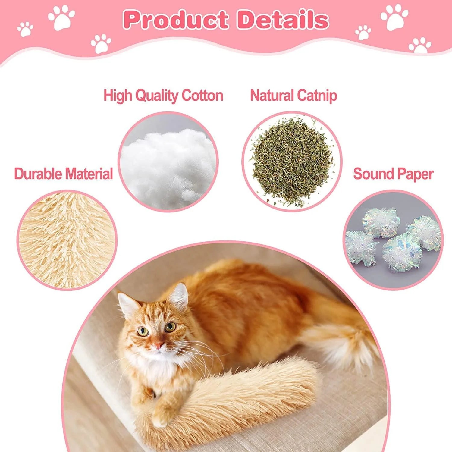 Plush Pillow Cat Toy