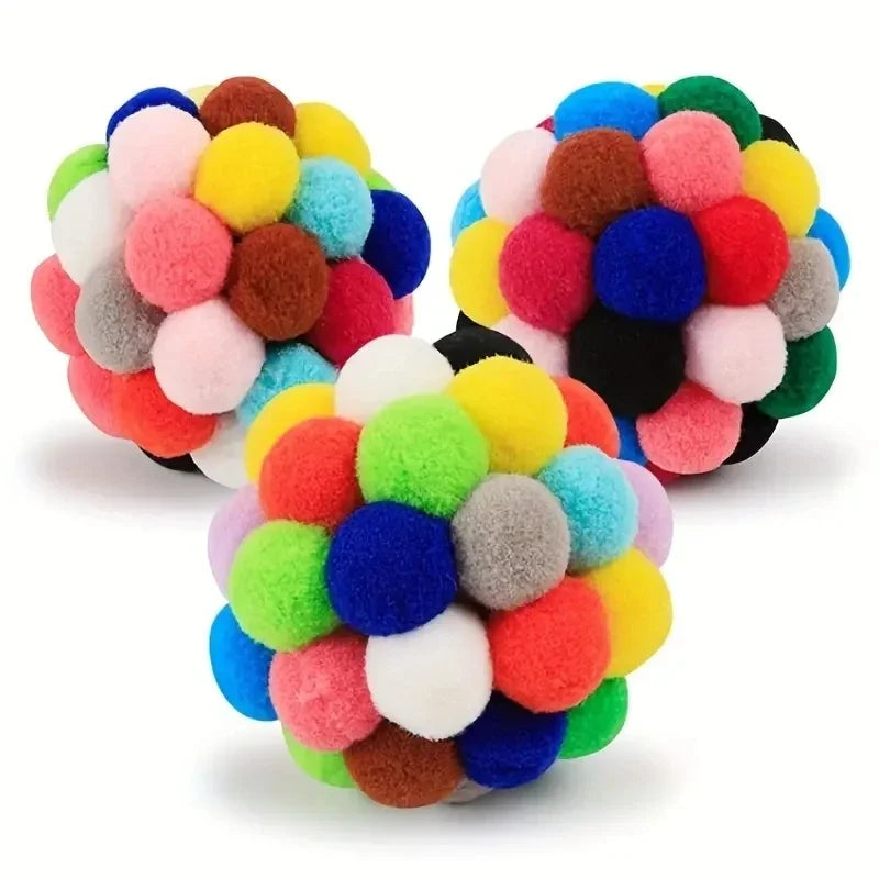 Elastic Bell Ball Plush Cat Toy