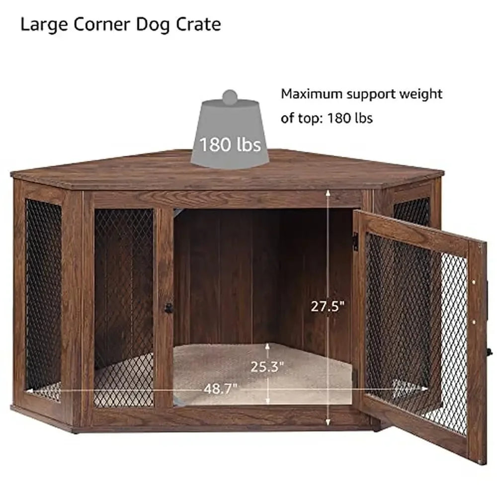 Corner Indoor Space Saving Dog Kennel