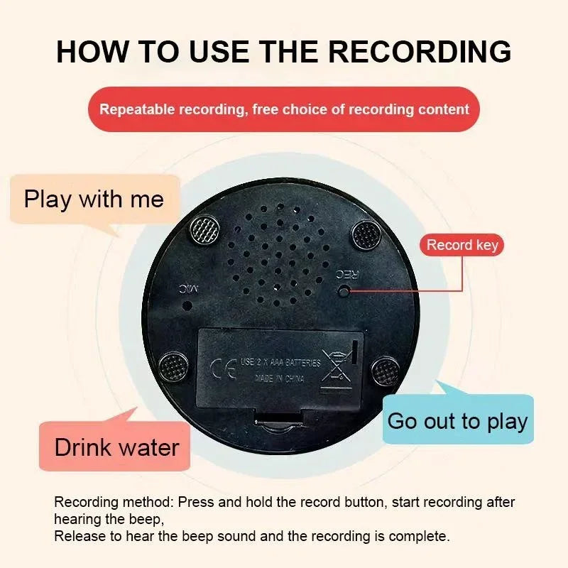 Recordable Talking Button Cat Voice Recorder