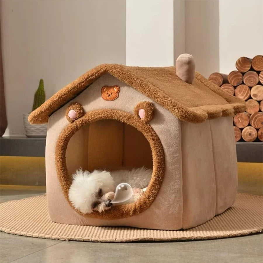 Foldable Puppy Cave Pet House